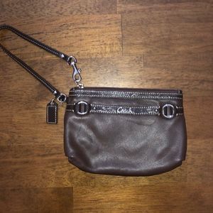 Brown Coach Wristlet